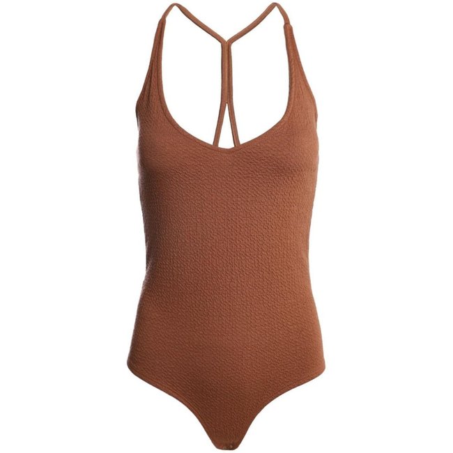 Body Malha Texturizada Autentique Feminino MARROM