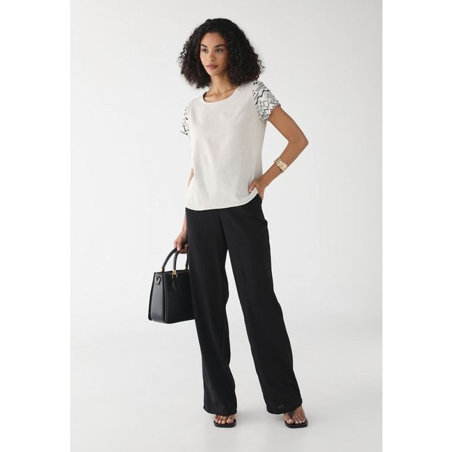 Calça Pantalona de Linho Preto