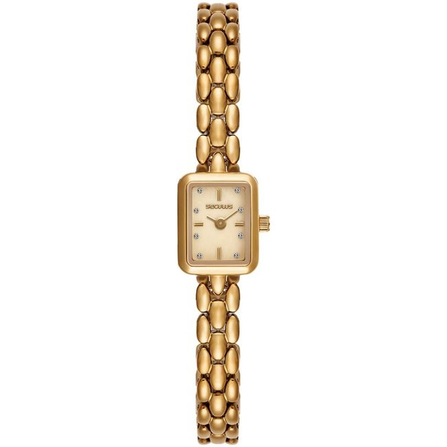 Relógio Feminino Seculus Dourado Movimento Micromáquina Seculus