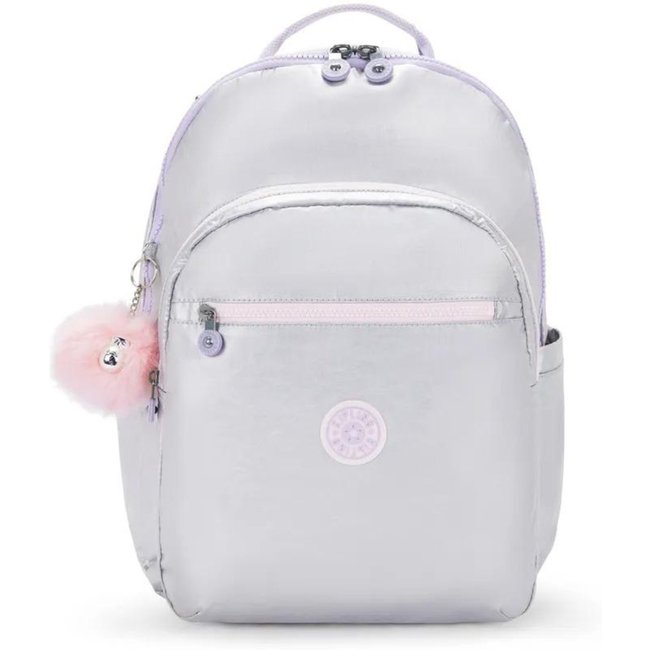 Mochila Kipling Seoul Xl Silver Glow Met