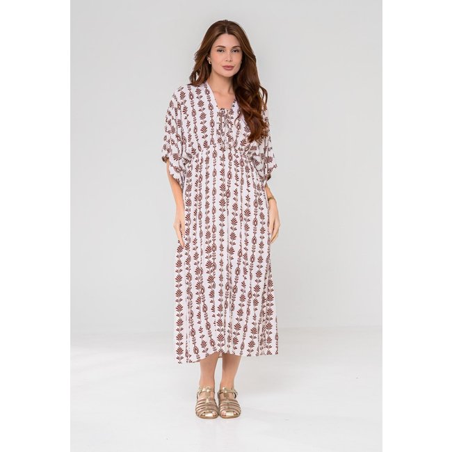 Vestido Aura Francine Viscolinho Trançado Branco