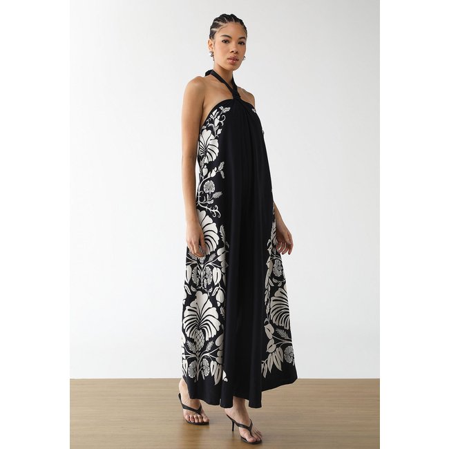 Macacão Feminino Farm Estampa Floral Preto