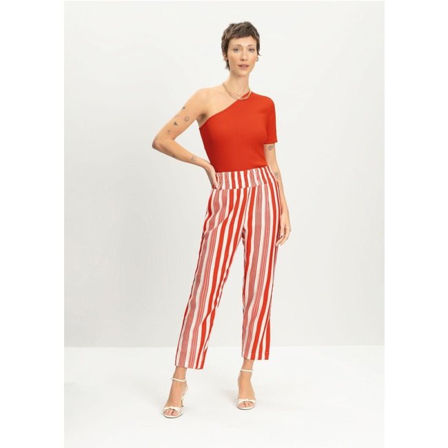 Blusa feminina ombro único Essendi -Laranja Laranja