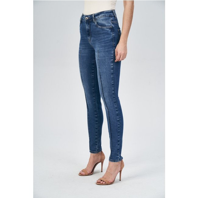 Calça Jeans Skinny Nervuras Feminina Acostamento