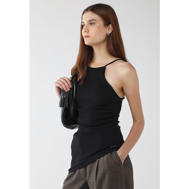 Blusa Feminina Colcci Halter Alças Finas Preta