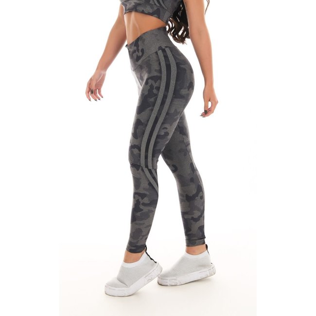 Calça Legging Fitness Academia Camuflada Zero Transparência
