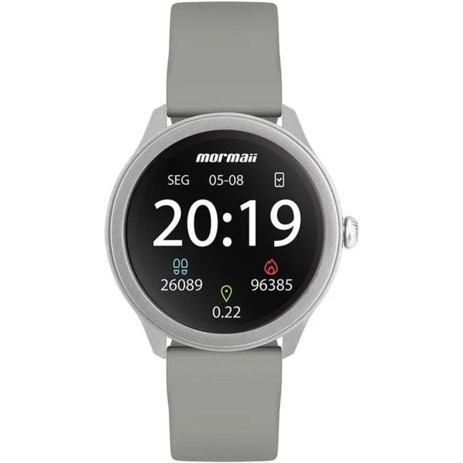 Relógio Smartwatch Mormaii Touchscreen Feminino Prata