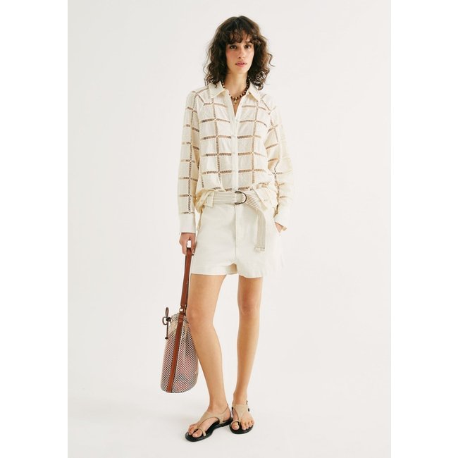 Shorts Feminino Em Sarja Cintura Média Hering