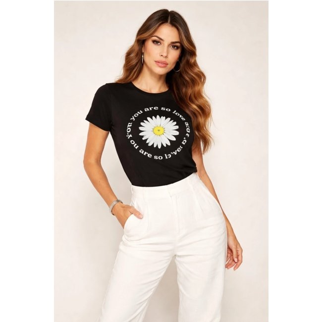 T-shirt D Bell Outlet Fashion Margarida Preta