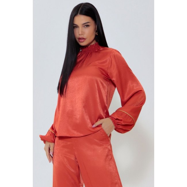 BLUSA NIGHT GLOW RUST Gatabakana