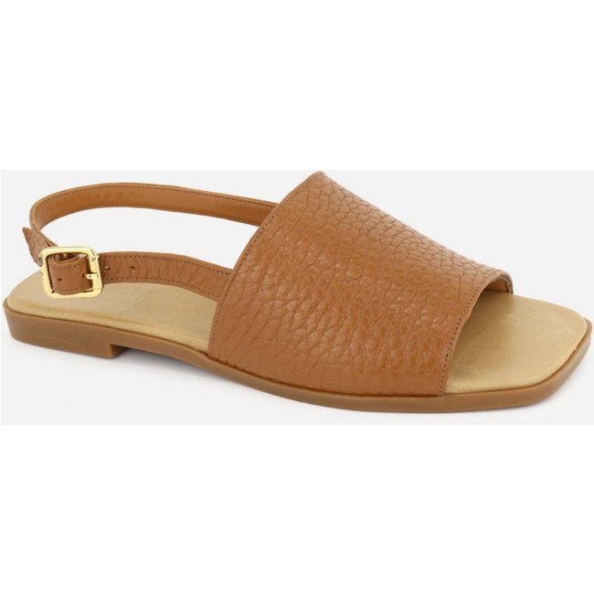 Sandália Rasteira Maria Paula Casual Conforto Caramelo