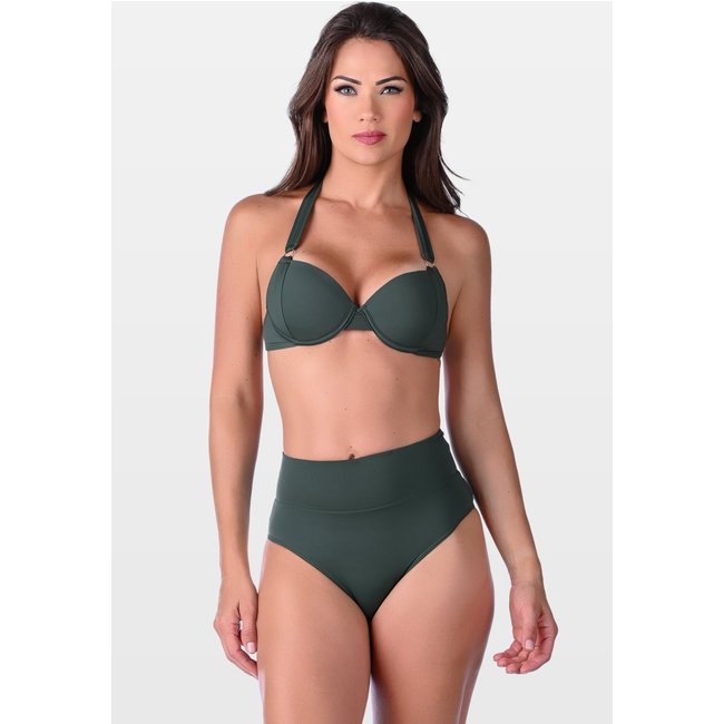 Biquíni Summer Soul Bojo Sustentação Hot Pants Verde Escuro
