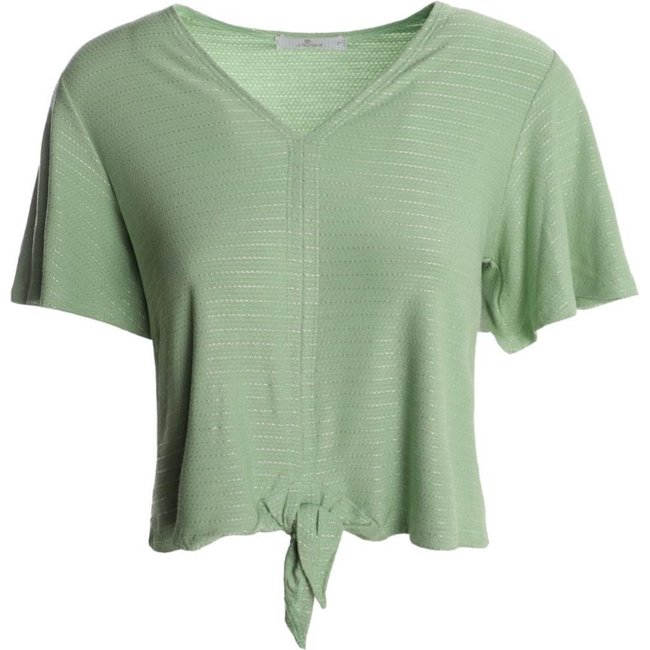 Blusa Fio Brilhoso Manga Curta Autentique Feminina VERDE