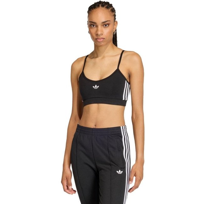 TOP BRALETTE TRÊS LISTRAS adidas Originals Preto