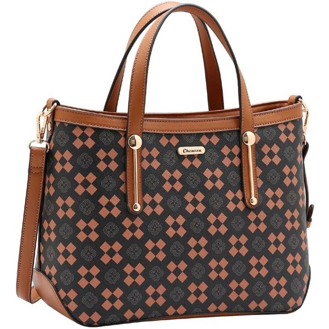 Bolsa Feminina Chenson New Elemento Gráfico 3485294 Café