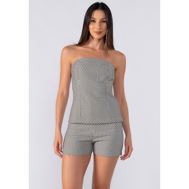Conjunto short e tomara que caia Verde