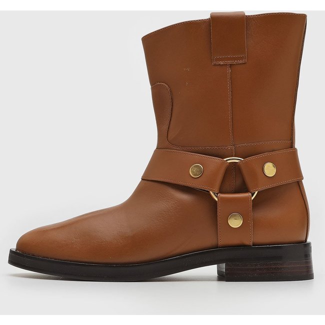 Bota Biker Luiza Barcelos Tachas Caramelo