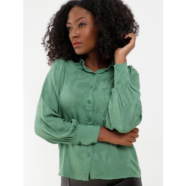 Camisa Manga Bufante Autentique Feminina Verde