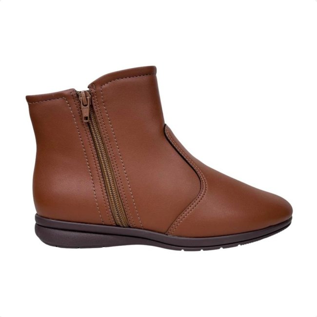 Bota Feminina Rasteira Cano Baixo Piccadilly Marrom