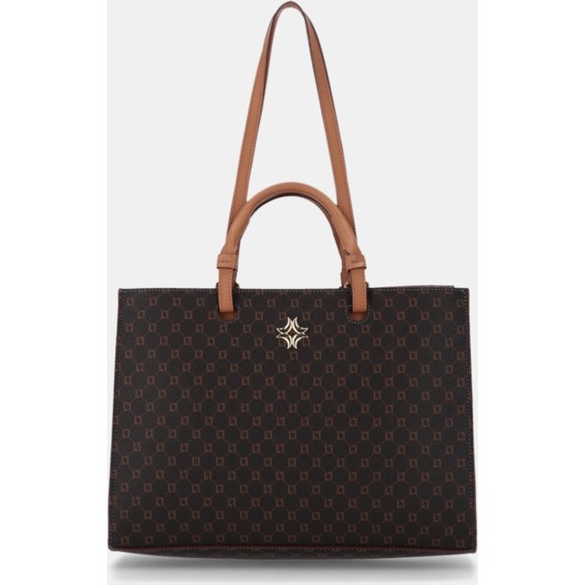 Bolsa Shopping Extra Grande Monograma Mocca - 2000271 Luz Da Lua Marrom