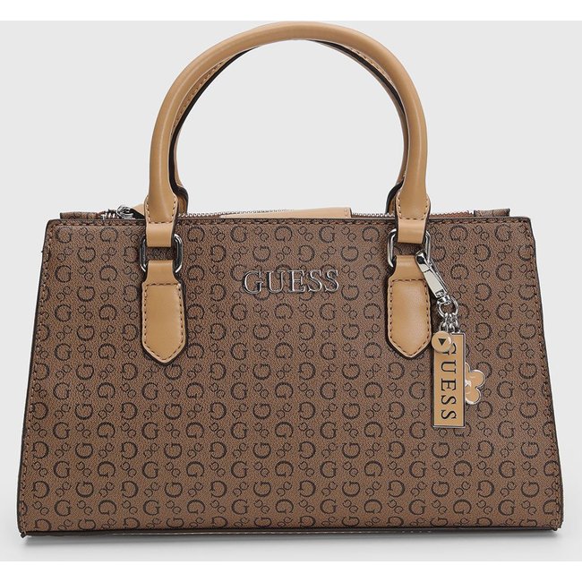 Bolsa Grande Feminina Guess Monograma Marrom