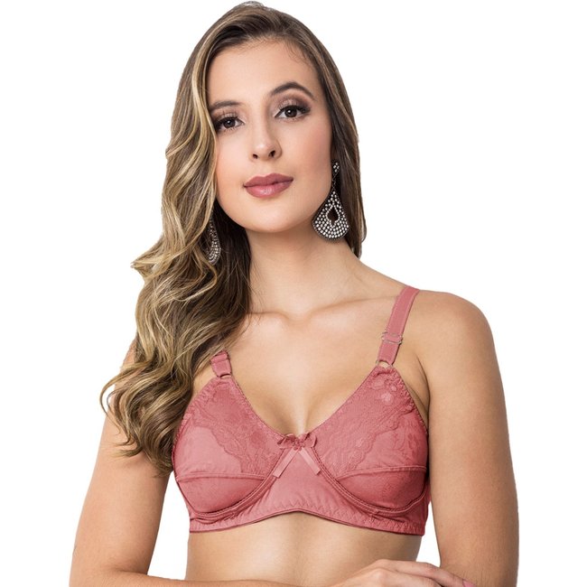 Sutiã Tetê Variedades Microfibra Confortável Fresco Rose