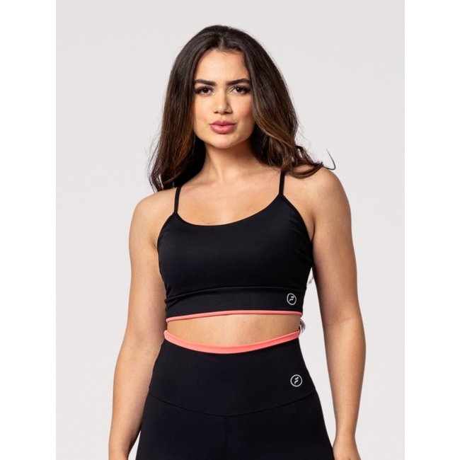 Top Fit One Element Poliamida Preto