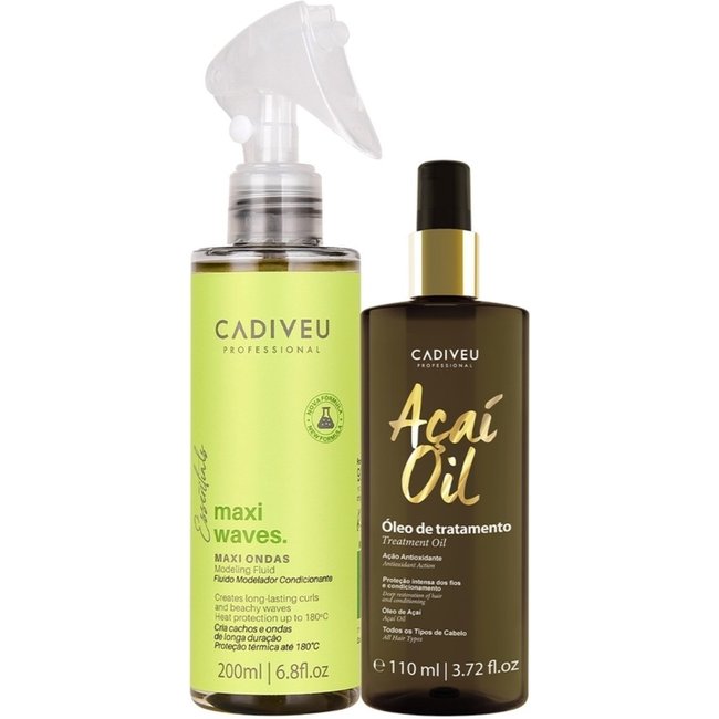 Kit Cadiveu Professional Essentials Maxi Ondas e Açaí Oil 110 (2 produtos)
