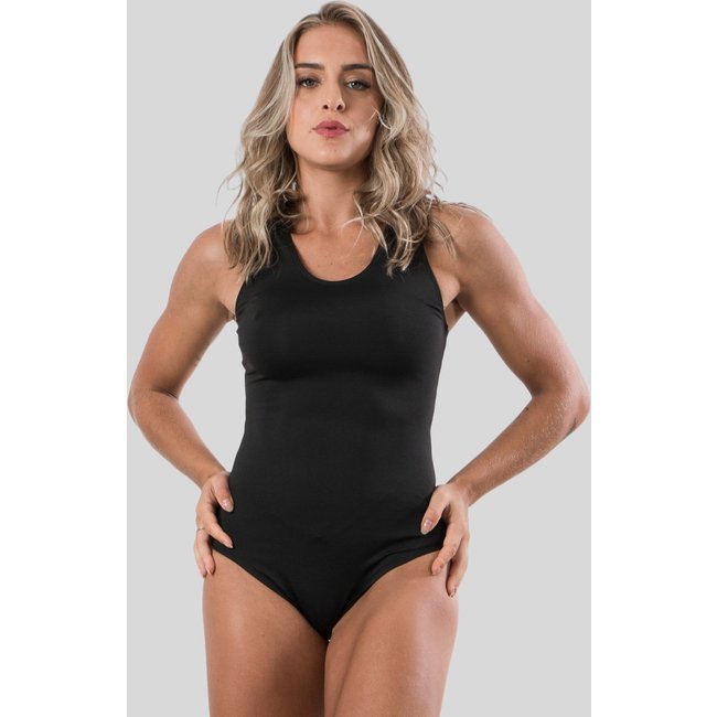 Body Camiseta Feminina Nadador Preto Moda Praia Diluxo
