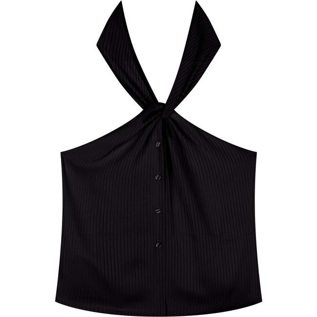 Blusa Frente Única Com Torção E Amarração Posterior