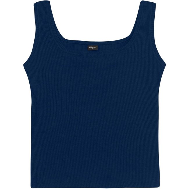 Blusa Feminina Regata Em Ribana Essendi Azul Escuro Azul