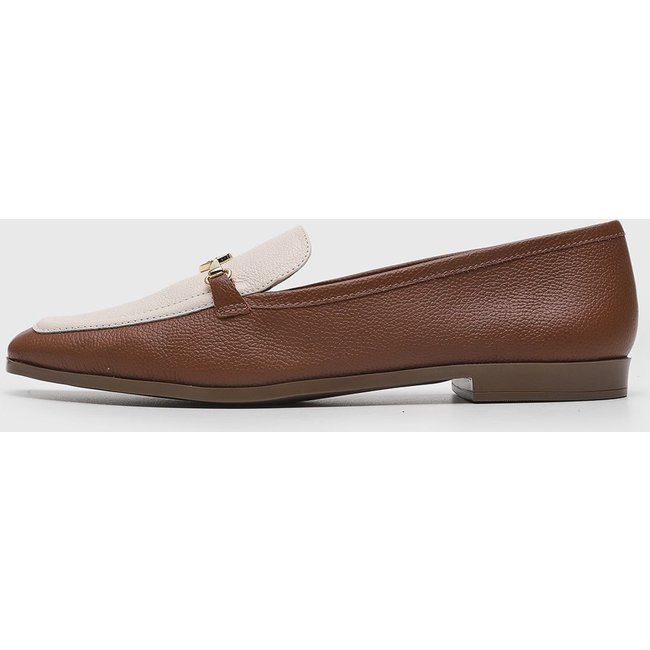 Mocassim Feminino Jorge Bischoff Bico Quadrado Marrom