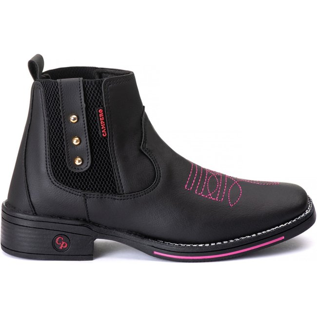 Bota Botina Campero Cano Curto Preto