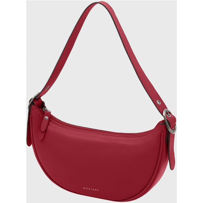 Bolsa Shoulder Couro Mariart Lima Vermelho Scarlet