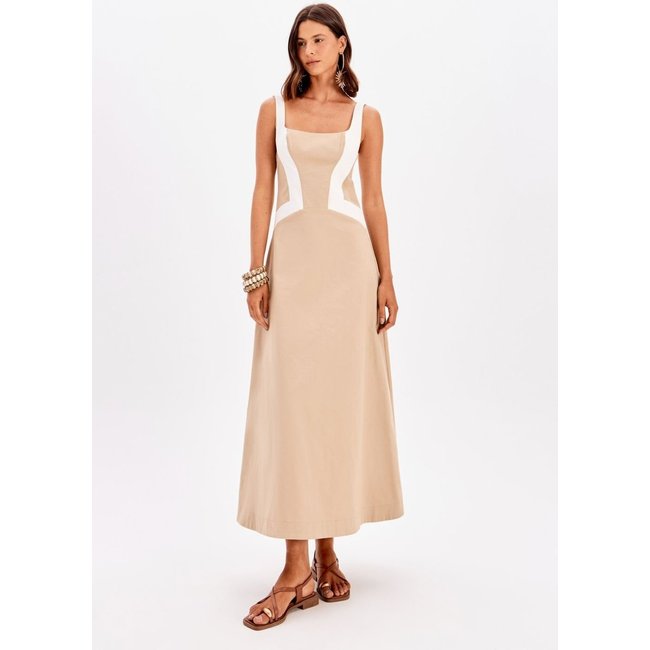 Vestido Super Midi De Alça com Recortes My Favorite Things