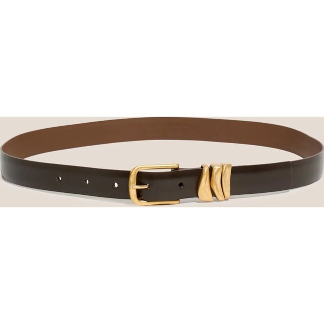 Cinto de Couro Dudalina Jessica Ve27 Marrom Feminino