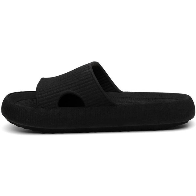 Chinelo Feminino Nuvem Ortopédico Slide Confortavel Preto
