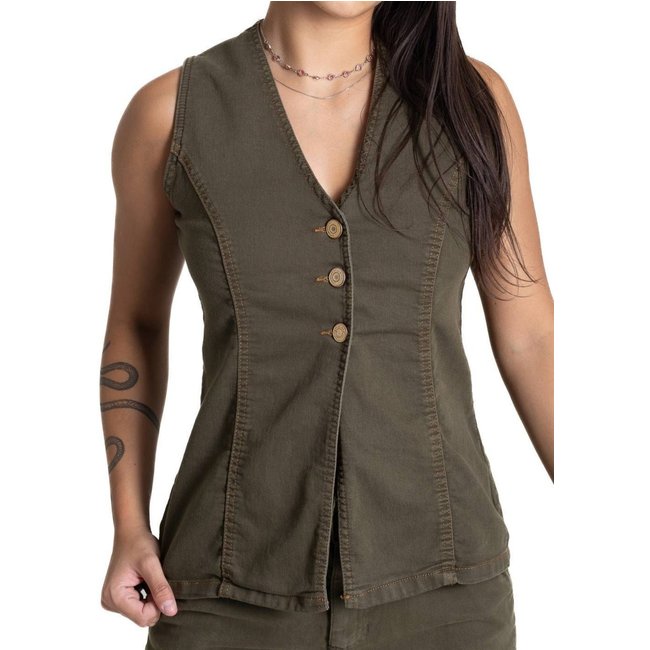 Colete Sarja Sawary - 282325 - Verde - Sawary