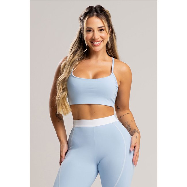 Top Fitness MVB Modas Duplo Alcinha de Regulagem Poliamida Céu