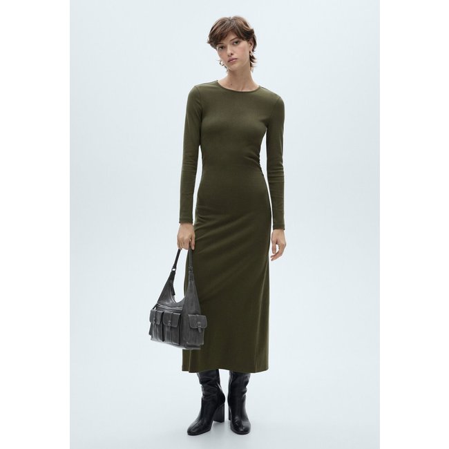 Vestido Mango Midi Basila Verde