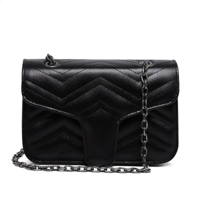 Bolsa Clutch De Ombro De Mão Pequena Preta Alça Corrente Carmelo Shoes Festa Casamento Balada Festival