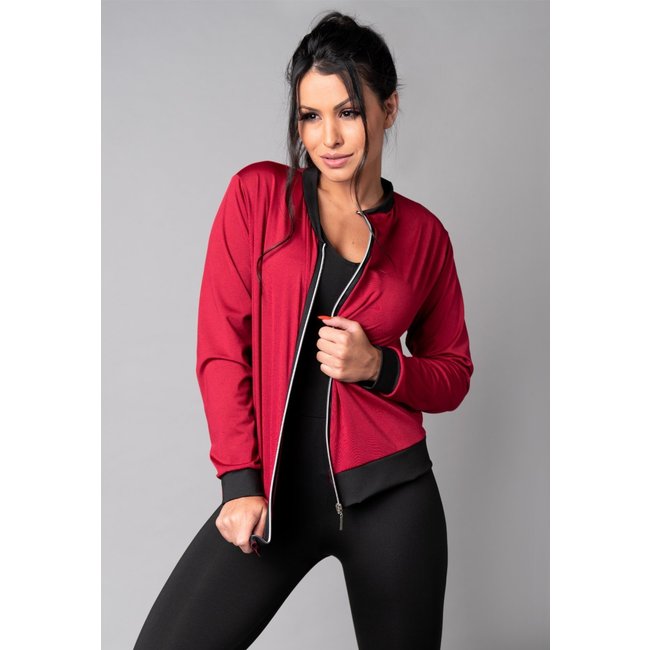 Casaco MVB Modas Jaqueta Bomber Suplex Vinho