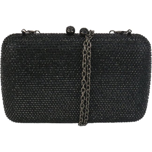 Bolsa Crisfael de Festa Clutch Strass Preto - Seif