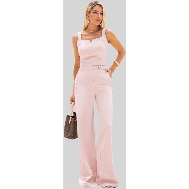 Conjunto Miss e Misses Tania Cropped e Calça C/Detalhe Metal Rose