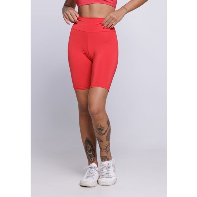Bermudinha Bella Fiore Modas Legging Fitness Vermelho