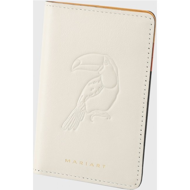 Carteira Couro Mariart Flora Branco Tucano