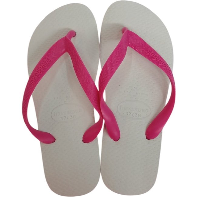 Chinelo Feminino Havaianas Tradicional Rosa/Branco
