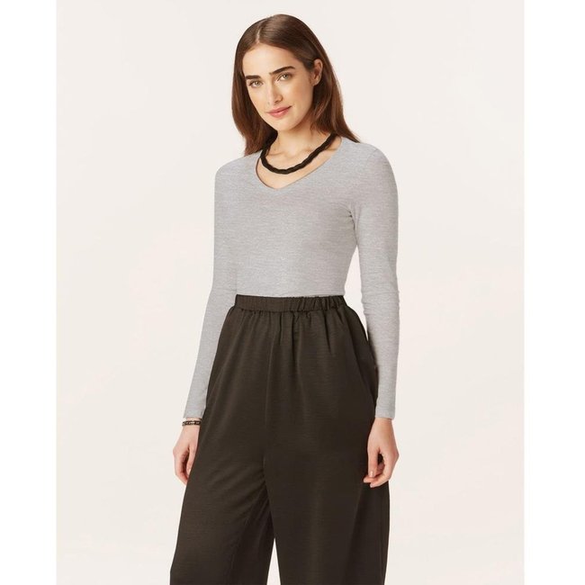Blusa Básica Feminina Manga Longa Em Cotton Light