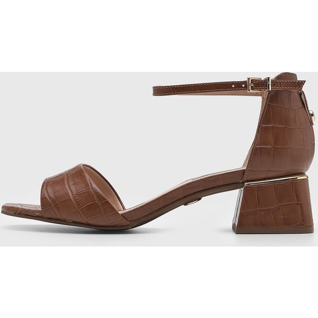 Sandália Feminina Jorge Bischoff Croco Marrom