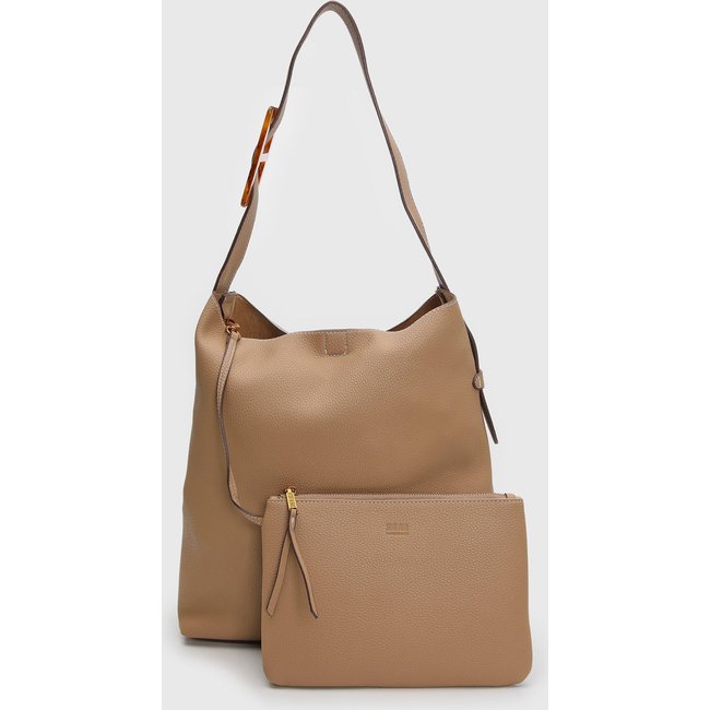 Kit Bolsa e Necessaire Santa Lolla com Alça Resina Nude